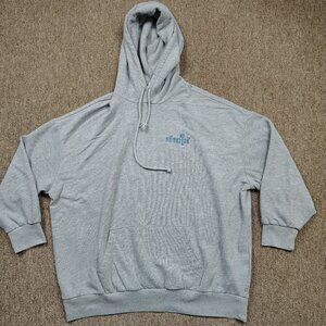 SILVERTAB Hoodie Adult S Gray Oversized Graphic Pullover Retro Streetwear